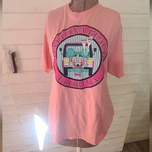 Delta Pro Weight Daytona Beach Florida Jeep Graphic Print T-Shirt Size Large